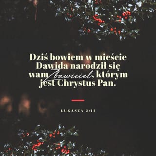 Łukasza 2:11 - Dziś urodził się wam Zbawca. Jest Nim Chrystus, Pan. Stało się to w mieście Dawida.