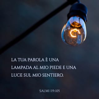 Salmi 119:105 - Lampada sui miei passi è la tua parola,
luce sul mio cammino.