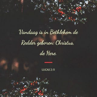 Lucas 2:10-11 - ‘Wees niet bang,’ zei hij, ‘want ik breng u het mooiste nieuws dat u ooit hebt gehoord. Het is groot nieuws voor het hele volk. Vandaag is in Bethlehem de Redder geboren: Christus, de Here.