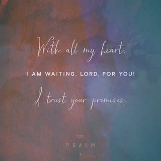 Psalms 130:5 - I wait for the LORD.
My soul waits.
I hope in his word.