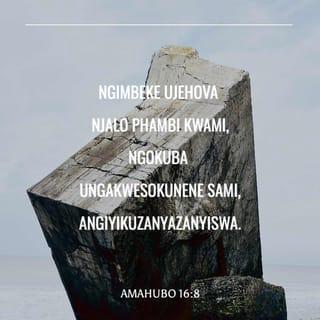 AmaHubo 16:8 - Ngimbeke uJehova njalo phambi kwami,
ngokuba ungakwesokunene sami,
angiyikuzanyazanyiswa.