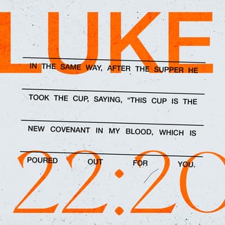 Luke 22:20 - Likewise also the cup after supper, saying, This cup is the new testament in my blood, which is shed for you.