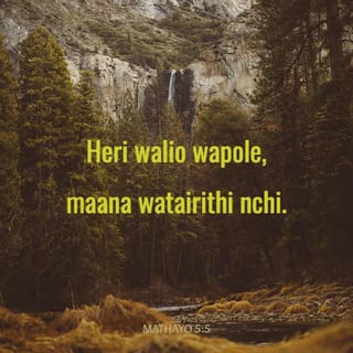 Mathayo 5:5 - Heri walio wapole,
maana watairithi nchi.