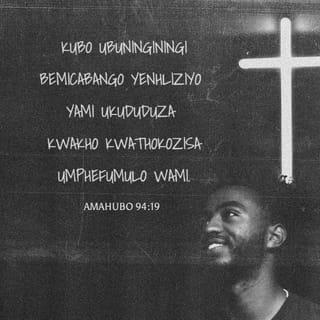 AmaHubo 94:19 - Kubo ubuninginingi bemicabango yenhliziyo yami
ukududuza kwakho kwathokozisa umphefumulo wami.