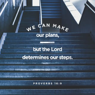 Proverbs 16:9 - We make our own plans,
but the LORD decides
where we will go.