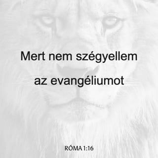 Róma 1:16 - Mert nem szégyellem az evangéliumot, hiszen Isten hatalma az minden hívőnek üdvösségére, először a zsidóknak, majd pedig a görögöknek.