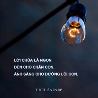 Thi Thiên 119:105 - Lời Chúa là đèn soi bước chân con,
là ánh sáng cho đường con bước.