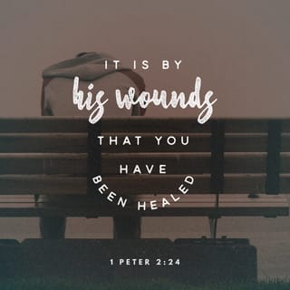 1 Peter 2:24 - “He himself carried our sins” in his body on the cross. He did it so that we would die as far as sins are concerned. Then we would lead godly lives. “His wounds have healed you.”