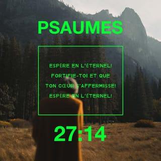 Psaumes 27:14 - Attends-toi donc à l’Eternel !
Sois fort ! ╵Affermis ton courage !
Oui, attends-toi à l’Eternel !