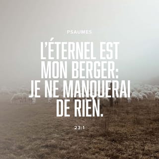 Psaume 23:1 - L'Éternel est mon berger: je ne manquerai de rien.