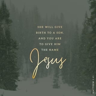 Matthew 1:21-24 - She will give birth to a son, and you are to give him the name Jesus, because he will save his people from their sins.”
All this took place to fulfill what the Lord had said through the prophet: “The virgin will conceive and give birth to a son, and they will call him Immanuel” (which means “God with us”).
When Joseph woke up, he did what the angel of the Lord had commanded him and took Mary home as his wife.