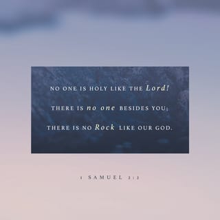 1 Samuel 2:2 - There is no one as holy as the LORD,
for there is no one besides you,
nor is there any rock like our God.