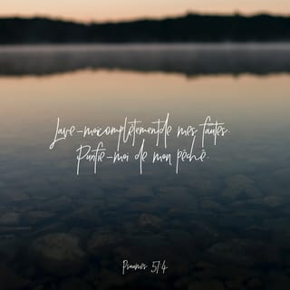 Psaume 51:1-2 - Use de grâce envers moi, ô Dieu! selon ta bonté; selon la grandeur de tes compassions, efface mes transgressions.
Lave-moi pleinement de mon iniquité, et purifie-moi de mon péché.