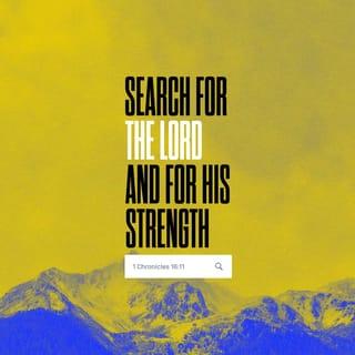 1 Chronicles 16:11-12 - Seek the Lord and his virtue. Seek his face always.
Remember his miracles, which he has accomplished, his signs, and the judgments of his mouth.