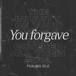 Psalms 85:2 - You forgave the guilt of your people—
yes, you covered all their sins. Interlude