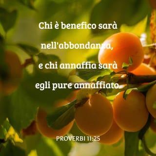 Proverbi 11:25 - Chi è generoso diventa ricco,
chi disseta sarà dissetato.