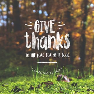 1 Chronicles 16:34 - O give thanks to the LORD, for He is good;
For His lovingkindness is everlasting.