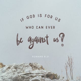 Romans 8:31 - What then shall we say to these things? If God is for us, who can be against us?