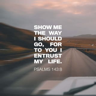 Psalms 143:8-10 - Cause me to hear Your lovingkindness in the morning,
For in You do I trust;
Cause me to know the way in which I should walk,
For I lift up my soul to You.
Deliver me, O LORD, from my enemies;
In You I take shelter.
Teach me to do Your will,
For You are my God;
Your Spirit is good.
Lead me in the land of uprightness.