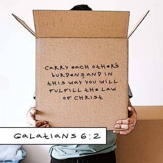 Galatians 6:2 - Help carry one another's burdens, and in this way you will obey the law of Christ.