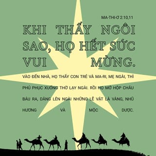 Ma-thi-ơ 2:10 - Nhìn thấy ngôi sao, các học giả mừng quá sức.