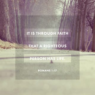 Romans 1:17 - For in it God’s righteousness is revealed from faith to faith, just as it is written: The righteous will live by faith.