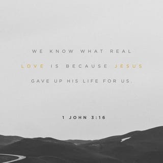 1 John 3:16 - Hereby perceive we the love of God, because he laid down his life for us: and we ought to lay down our lives for the brethren.
