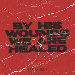 Isaiah 53:5 - But because of our sins he was wounded,
beaten because of the evil we did.
We are healed by the punishment he suffered,
made whole by the blows he received.