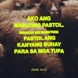 Juan 10:11 - “Ako ang mabuting pastol. Iniaalay ng mabuting pastol ang kanyang buhay para sa mga tupa.