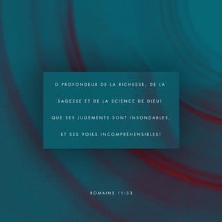 Romains 11:33 PDV2017