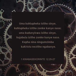 1 kwabaseKorinte 12:25 - ukuze kungabikho ukwahlukana emzimbeni, kepha izitho zonke zinakekelane ngokufanayo.
