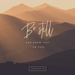 Psalms 46:10 - He says, “Be still, and know that I am God;
I will be exalted among the nations,
I will be exalted in the earth.”