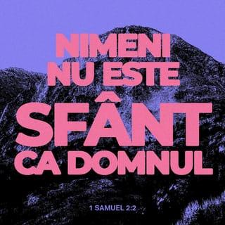 1 Samuel 2:2 - Nimeni nu este sfânt ca Domnul;
Nu este alt Dumnezeu decât Tine;
Nu este stâncă așa ca Dumnezeul nostru.