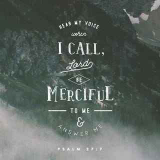 Psalm 27:7 - Hear, O Lord, when I cry aloud; have mercy and be gracious to me and answer me!