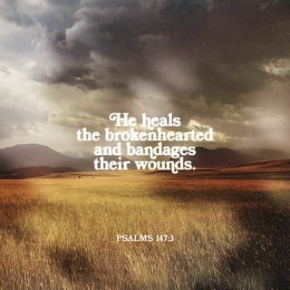 Psalms 147:3 - He heals the brokenhearted,
and binds up their wounds.