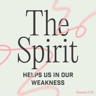 Romans 8:26 - Also, the Spirit helps us. We are very weak, but the Spirit helps us with our weakness. We do not know how to pray as we should. But the Spirit himself speaks to God for us, even begs God for us. The Spirit speaks to God with deep feelings that words cannot explain.