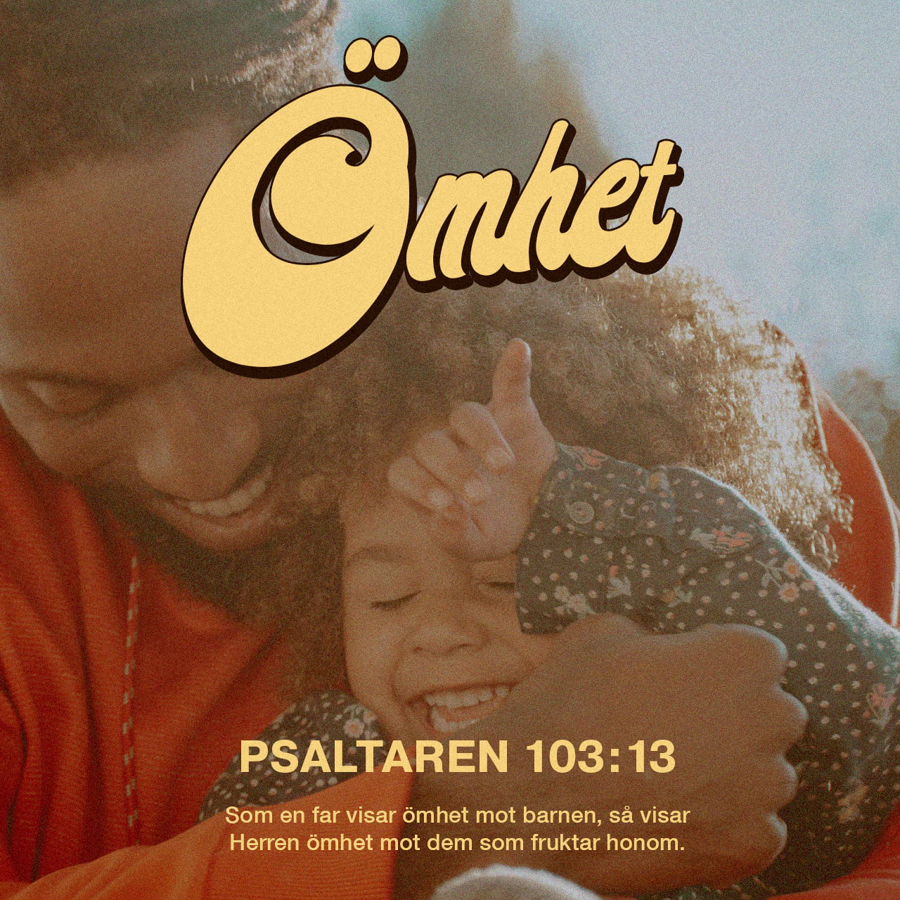 Psaltaren 103:13 - Såsom en fader förbarmar sig över barnen,  så förbarmar sig HERREN över dem som frukta honom.