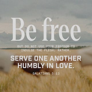 Galatians 5:13 - You, my brothers and sisters, were called to be free. But do not use your freedom to indulge the flesh; rather, serve one another humbly in love.