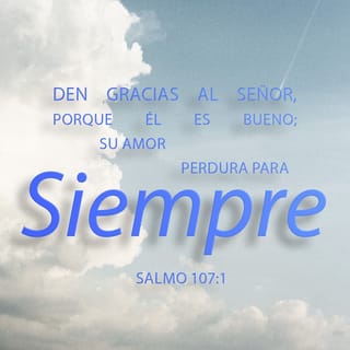 Salmos 107:1 - ¶ Alabad al SEÑOR, porque es bueno; porque para siempre es su misericordia.