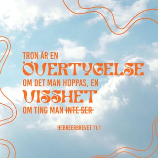 Hebreerbrevet 11:1 - Men tron är en fast tillförsikt om det som man hoppas, en övertygelse om ting som man icke ser.