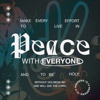 Hebrews 12:14-17 - Make every effort to live in peace with everyone and to be holy; without holiness no one will see the Lord. See to it that no one falls short of the grace of God and that no bitter root grows up to cause trouble and defile many. See that no one is sexually immoral, or is godless like Esau, who for a single meal sold his inheritance rights as the oldest son. Afterward, as you know, when he wanted to inherit this blessing, he was rejected. Even though he sought the blessing with tears, he could not change what he had done.