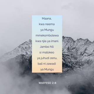 Efe 2:8 - Kwa maana mmeokolewa kwa neema, kwa njia ya imani; ambayo hiyo haikutokana na nafsi zenu, ni kipawa cha Mungu
