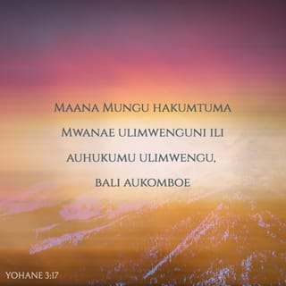 Yohana 3:17 - Maana Mungu hakumtuma Mwana ulimwenguni ili auhukumu ulimwengu, bali ulimwengu uokolewe katika yeye.