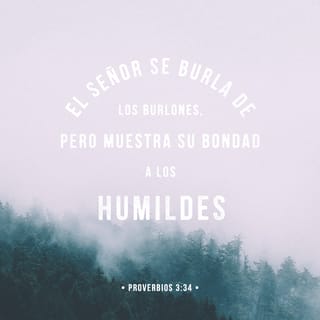 Proverbios 3:34 - Se burla de los burlones,
pero es bueno con los humildes.