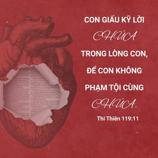Thi Thiên 119:11 - Con giấu kỹ lời Chúa trong lòng con,
để con không phạm tội cùng Chúa.
