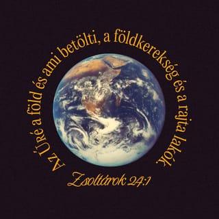 Zsoltárok 24:1 - Dávid zsoltára.
Az Úré a föld s annak teljessége; a föld kereksége s annak lakosai.