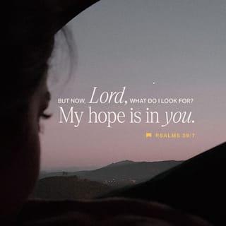 Psalms 39:7 - What, then, can I hope for, Lord?
I put my hope in you.