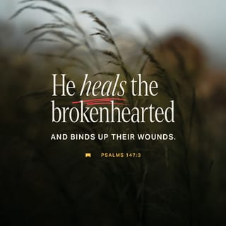 Psalms 147:3 - He is the one who heals the brokenhearted,
and binds up their wounds.