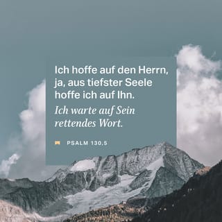 Psalmen 130:5 - Ich harre des HERRN, meine Seele harrt, und ich hoffe auf sein Wort.