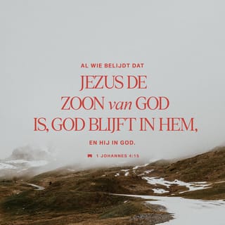 1 Johannes 4:15 - Als iemand hardop erkent dat Jezus de Zoon van God is, mag hij er zeker van zijn dat God in hem woont en dat hij in God is.
